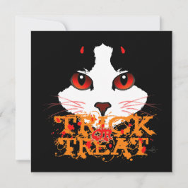 Trick oder Treat Black Cat Karte