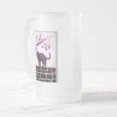 Trick oder Treat Black Cat Mattglas Bierglas (Vorderseite Links)