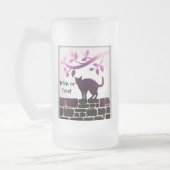 Trick oder Treat Black Cat Mattglas Bierglas (Links)