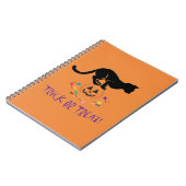 Trick oder Treat Black Cat Notizblock (Linke Seite)