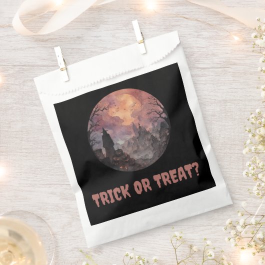 Trick oder Treat? | Black Halloween Candy Favor Ba Geschenktütchen (Ausgeschnitten)