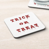 Trick oder Treat Bloody-Version Getränkeuntersetzer (Linke Seite)