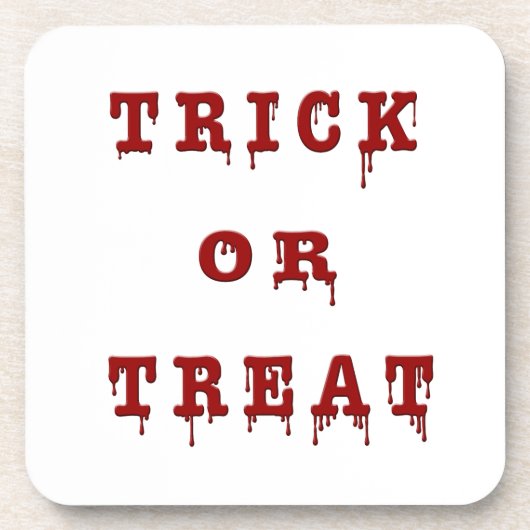 Trick oder Treat Bloody-Version Getränkeuntersetzer (Vorderseite)