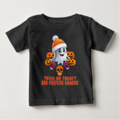 Trick oder Treat Boo Funny Quote Halloween-Party Baby T-shirt (Vorderseite)