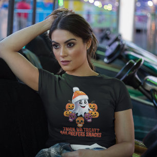 Trick oder Treat Boo Funny Quote Halloween-Party T-Shirt