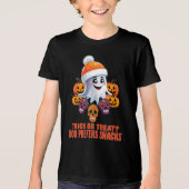 Trick oder Treat Boo Funny Quote Halloween-Party Tri-Blend Shirt (Vorderseite)