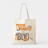 TRICK ODER TREAT, BOO mit KITTENS HALLOWEE Tragetasche (Rückseite)