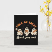 Trick oder Treat Brush Ihre Zähne Halloween Dental Karte (Gelbe Blume)