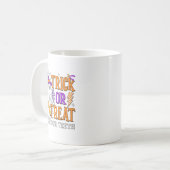 Trick oder Treat Brush Ihre Zähne Niedlich Ghost H Kaffeetasse (Vorderseite Links)