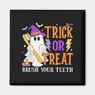 Trick oder Treat Brush Ihre Zähne Niedlich Ghost H Magnet