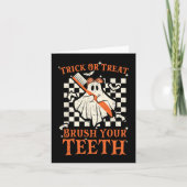 Trick oder Treat Brush your Teeth Dentist Hallowee Karte (Vorderseite)