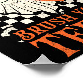 Trick oder Treat Brush your Teeth Dentist Hallowee Poster (Ecke)