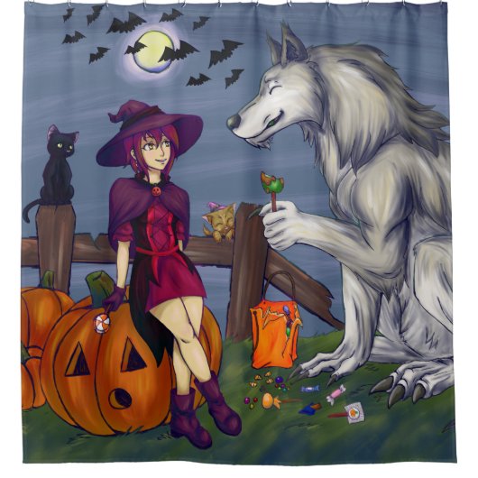 Trick oder Treat Buddies Duschvorhang (Vorderseite)