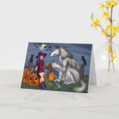 Trick oder Treat Buddies Karte (Gelbe Blume)