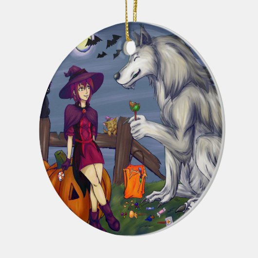 Trick oder Treat Buddies Keramik Ornament (Links)