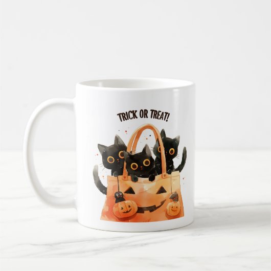 Trick oder Treat - Candy Bag Cat Tasse (Links)