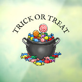 Trick oder Treat Candy Cauldron Fensteraufkleber (Blatt 3)