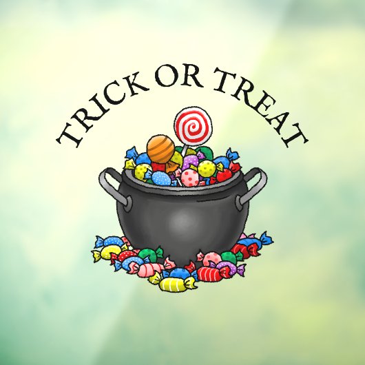 Trick oder Treat Candy Cauldron Fensteraufkleber (Blatt 3)