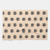 Trick oder Treat Candy Cauldron Geschirrtuch (Horizontal)