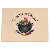 Trick oder Treat Candy Cauldron Große Geschenktüte (Vorderseite)