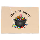 Trick oder Treat Candy Cauldron Große Geschenktüte (Rückseite)