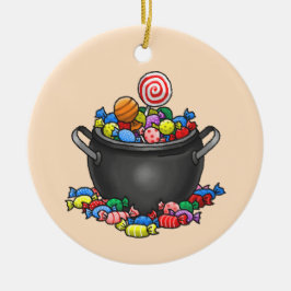 Trick oder Treat Candy Cauldron Keramik Ornament