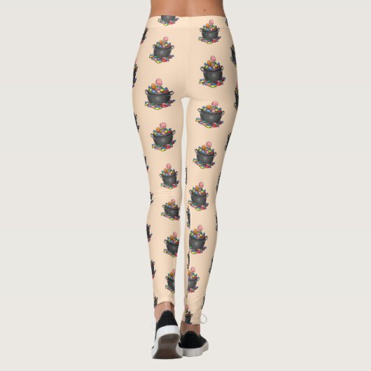 Trick oder Treat Candy Cauldron Leggings (Rückseite)