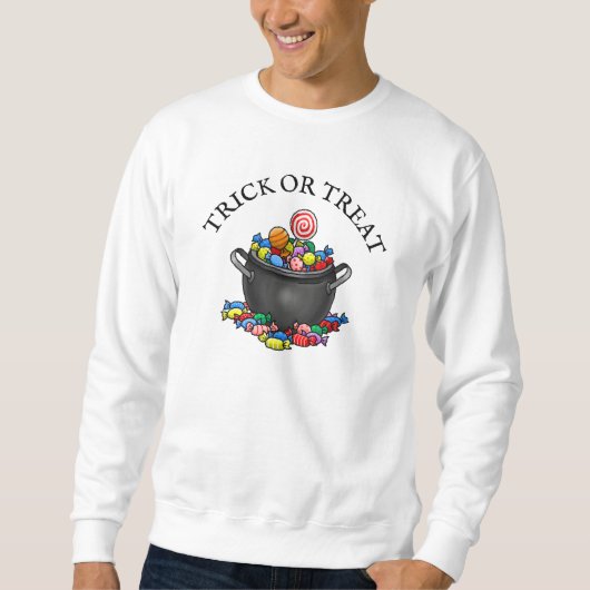 Trick oder Treat Candy Cauldron Sweatshirt (Vorderseite)