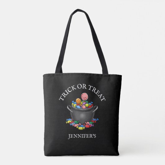 Trick oder Treat Candy Cauldron Tasche (Rückseite)