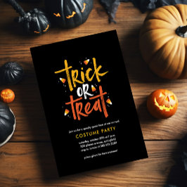 Trick oder Treat Candy Corn Halloween-Party Einladung