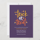 Trick oder Treat Candy Corn Halloween-Party Einladung (Vorderseite)