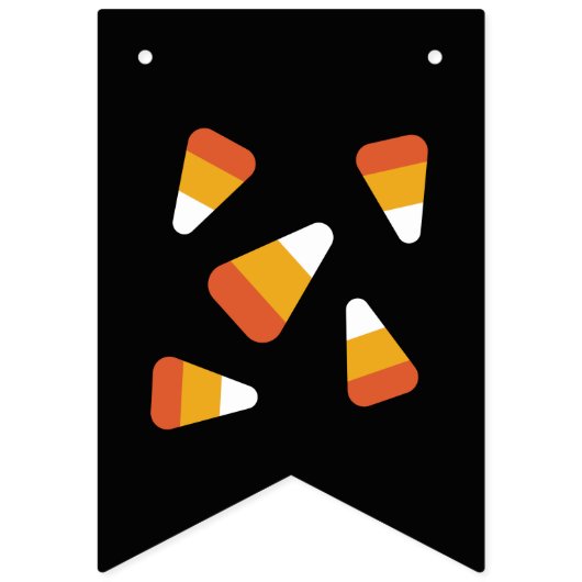 Trick oder Treat Candy Corn Halloween-Party Wimpelkette (Erste Fahne)