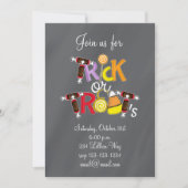 Trick oder Treat Candy Einladung (Vorderseite)