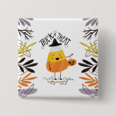 Trick oder Treat Candy Mais Halloween | Button (Vorderseite)