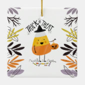 Trick oder Treat Candy Mais Halloween | Keramik-Or Keramikornament (Rückseite)