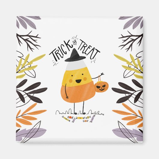Trick oder Treat Candy Mais Halloween | Magnet (Vorne)