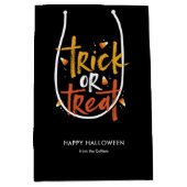 Trick oder Treat Candy Mais Halloween Mittlere Geschenktüte (Vorderseite)