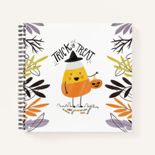 Trick oder Treat Candy Mais Halloween   Notizbuch
