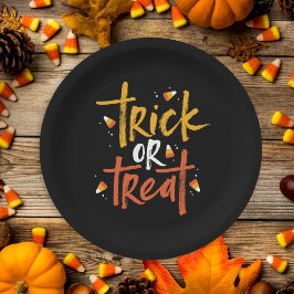 Trick oder Treat Candy Mais Halloween Pappteller