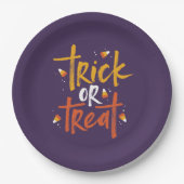 Trick oder Treat Candy Mais Halloween Pappteller (Vorderseite)