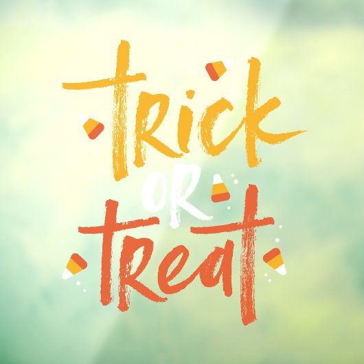 Trick oder Treat Candy Mais Halloween Personalisie Fensteraufkleber (Blatt 3)