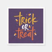 Trick oder Treat Candy Mais Halloween Serviette (Vorderseite)