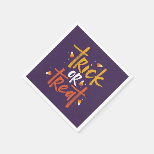 Trick oder Treat Candy Mais Halloween Serviette (Ecke)