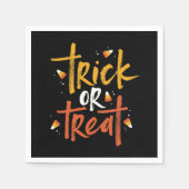 Trick oder Treat Candy Mais Halloween Serviette (Vorderseite)