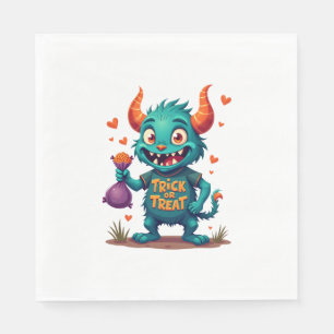 Trick oder Treat Candy Monster - Halloween T - Shi Serviette