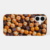 Trick oder Treat Candy Pattern iPhone 16 Hülle (Rückseite (Horizontal))