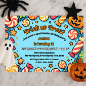 Trick oder Treat Candy Pumpkin Halloween Geburtsta Einladung