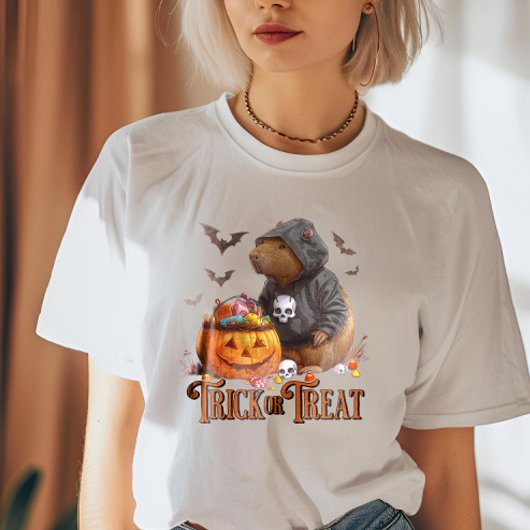 Trick oder Treat Capybara Halloween Funny Tri-Blend Shirt
