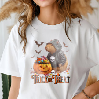 Trick oder Treat Capybara Halloween Funny Tri-Blend Shirt
