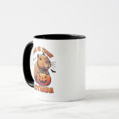 Trick oder Treat Capybara Halloween Tasse (Vorderseite Links)